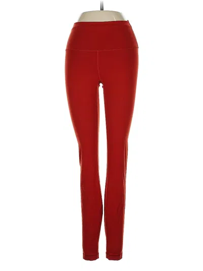 Pre-owned Lululemon Athletica Active Pants In Red