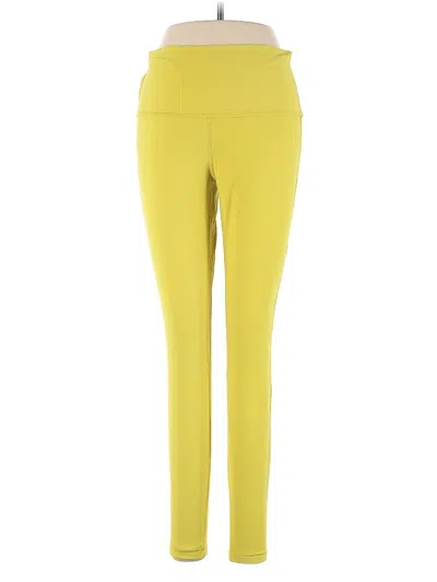 Pre-owned Lululemon Athletica Active Pants In Yellow