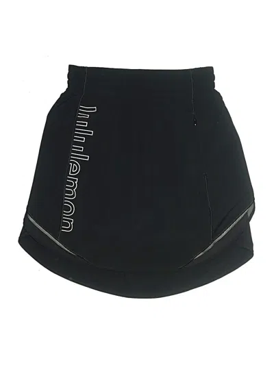 Pre-owned Lululemon Athletica Active Skort In Black