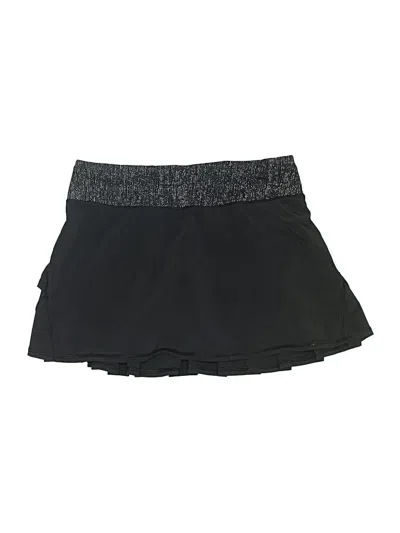 Pre-owned Lululemon Athletica Active Skort In Black