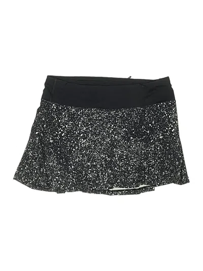 Pre-owned Lululemon Athletica Active Skort In Black