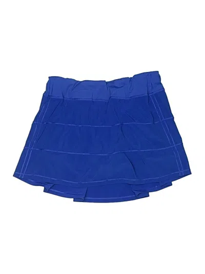 Pre-owned Lululemon Athletica Active Skort In Blue
