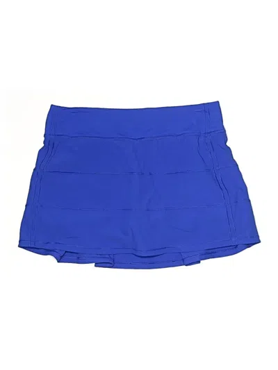 Pre-owned Lululemon Athletica Active Skort In Blue