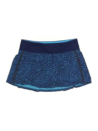 Pre-owned Lululemon Athletica Active Skort In Blue