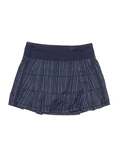 Pre-owned Lululemon Athletica Active Skort In Blue