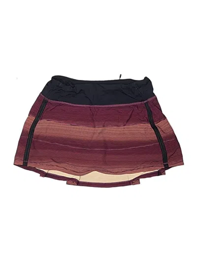 Pre-owned Lululemon Athletica Active Skort In Burgundy