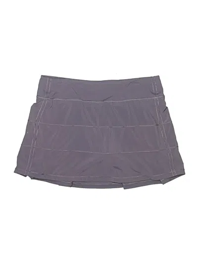 Pre-owned Lululemon Athletica Active Skort In Gray
