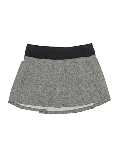 Pre-owned Lululemon Athletica Active Skort In Gray