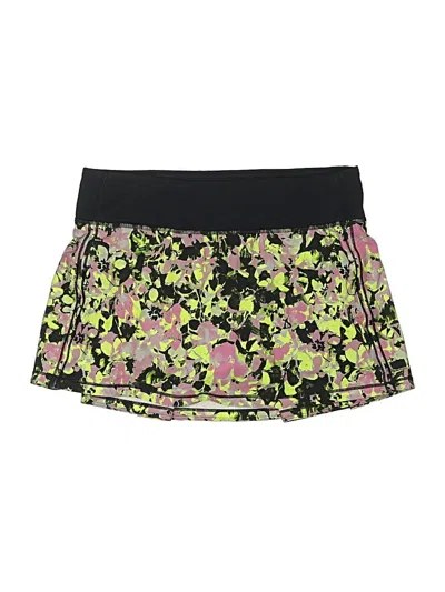 Pre-owned Lululemon Athletica Active Skort In Green