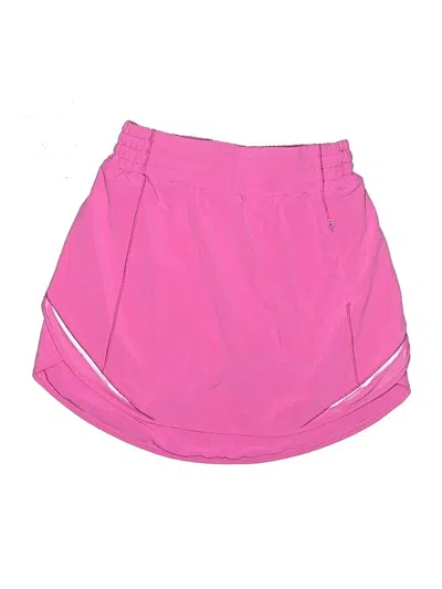 Pre-owned Lululemon Athletica Active Skort In Pink