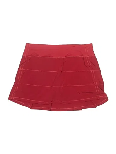Pre-owned Lululemon Athletica Active Skort In Red
