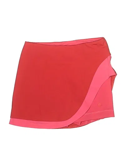 Pre-owned Lululemon Athletica Active Skort In Red