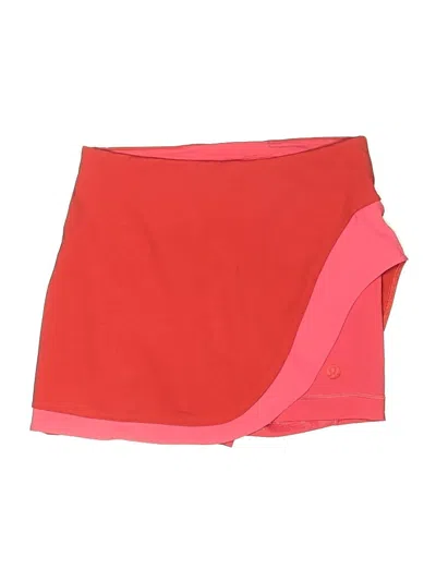 Pre-owned Lululemon Athletica Active Skort In Red