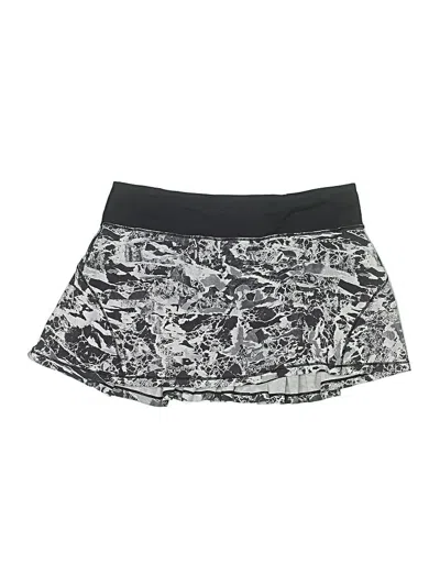 Pre-owned Lululemon Athletica Active Skort In Silver