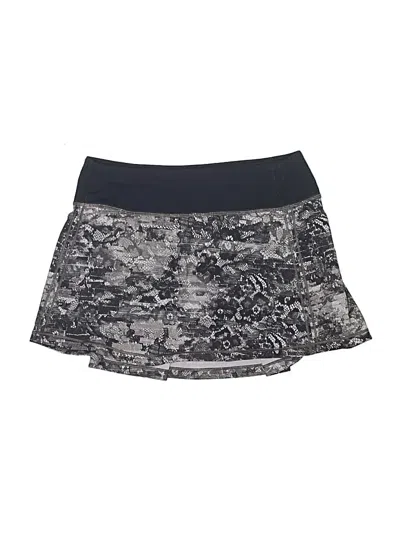 Pre-owned Lululemon Athletica Active Skort In Silver