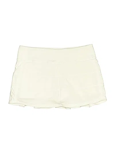 Pre-owned Lululemon Athletica Active Skort In White