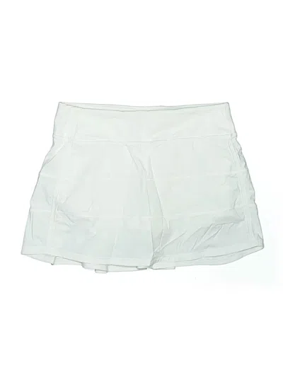 Pre-owned Lululemon Athletica Active Skort In White
