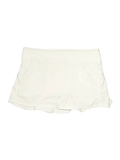 Pre-owned Lululemon Athletica Active Skort In White