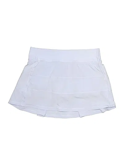 Pre-owned Lululemon Athletica Active Skort In White