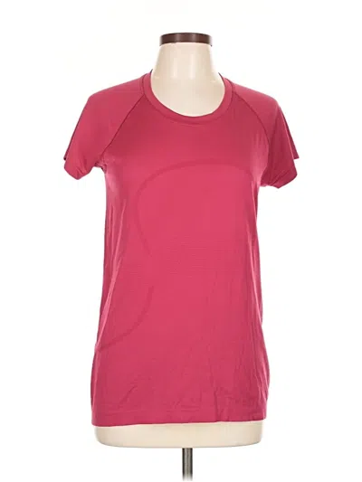 Pre-owned Lululemon Athletica Active T-shirt In Burgundy