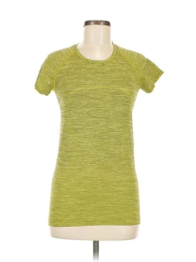 Pre-owned Lululemon Athletica Active T-shirt In Yellow