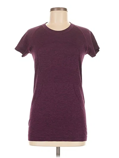 Pre-owned Lululemon Athletica Active T-shirt In Burgundy