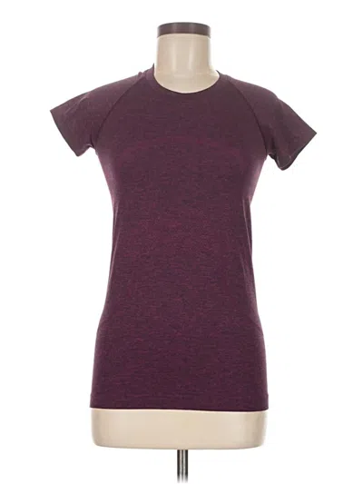 Pre-owned Lululemon Athletica Active T-shirt In Burgundy