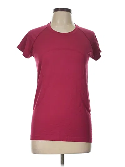Pre-owned Lululemon Athletica Active T-shirt In Burgundy