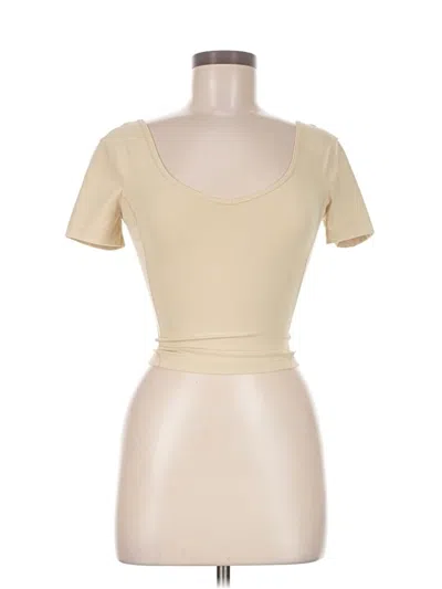 Pre-owned Lululemon Athletica Active T-shirt In Ivory