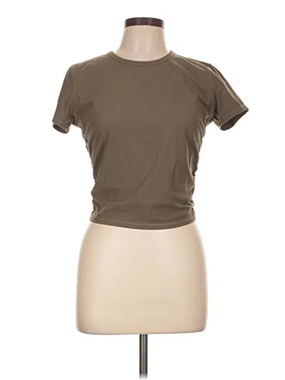 Pre-owned Lululemon Athletica Active T-shirt In Tan