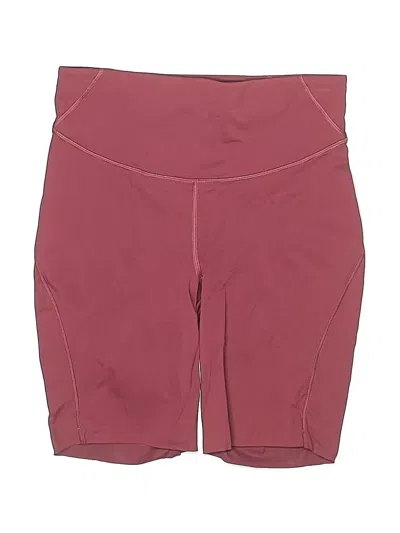 Pre-owned Lululemon Athletica Athletic Shorts In Burgundy