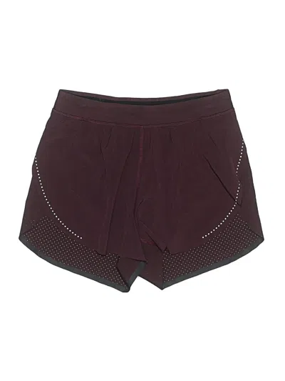 Pre-owned Lululemon Athletica Athletic Shorts In Burgundy