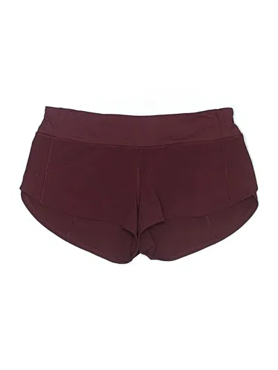 Pre-owned Lululemon Athletica Athletic Shorts In Burgundy