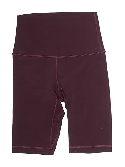 Pre-owned Lululemon Athletica Athletic Shorts In Burgundy