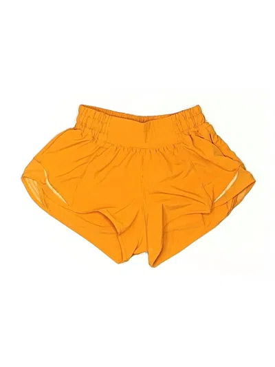 Pre-owned Lululemon Athletica Athletic Shorts In Orange