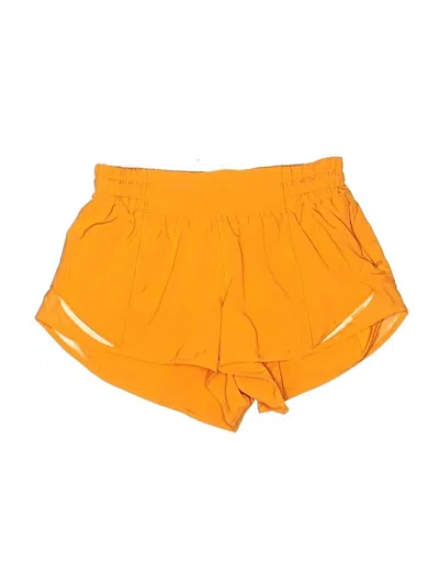 Pre-owned Lululemon Athletica Athletic Shorts In Orange