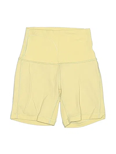 Pre-owned Lululemon Athletica Athletic Shorts In Yellow