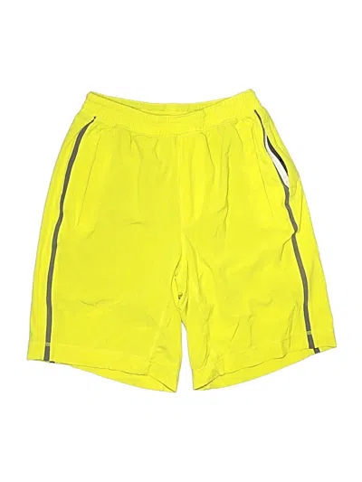 Pre-owned Lululemon Athletica Athletic Shorts In Yellow