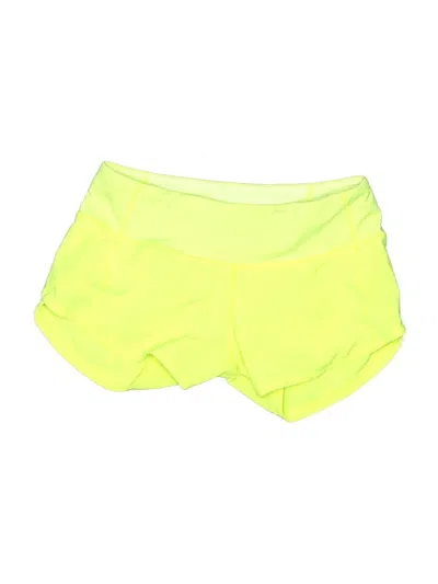 Pre-owned Lululemon Athletica Athletic Shorts In Yellow