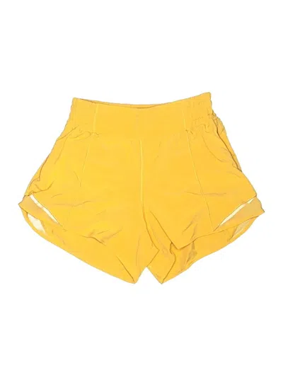 Pre-owned Lululemon Athletica Athletic Shorts In Yellow