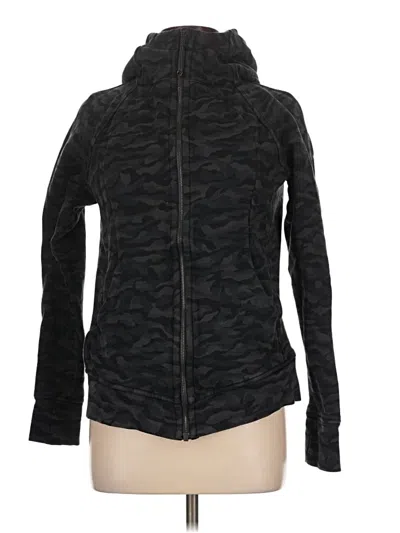 Pre-owned Lululemon Athletica Cardigan Sweater In Black