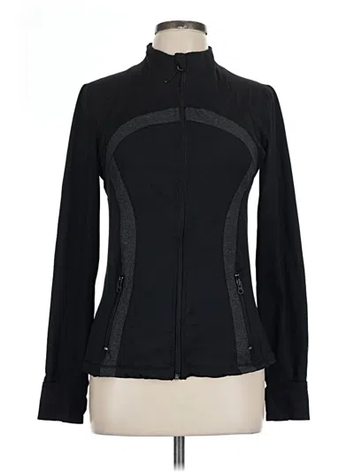 Pre-owned Lululemon Athletica Cardigan Sweater In Black