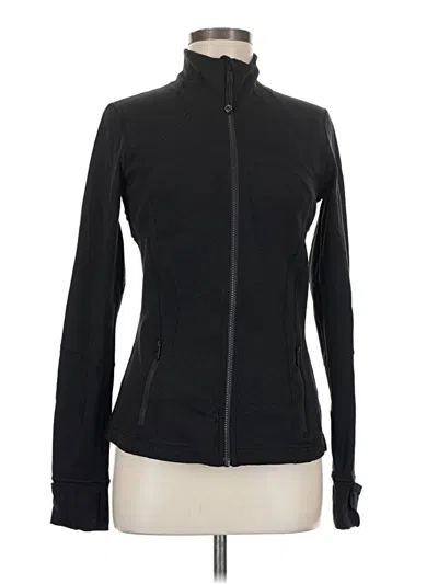 Pre-owned Lululemon Athletica Cardigan Sweater In Black