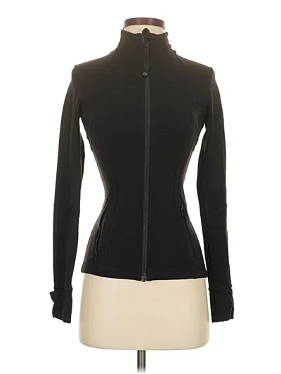 Pre-owned Lululemon Athletica Cardigan Sweater In Black