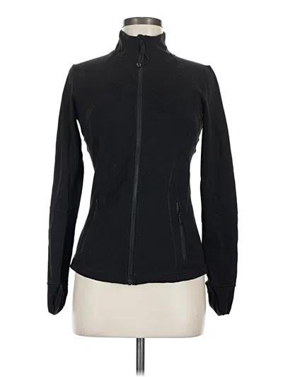 Pre-owned Lululemon Athletica Cardigan Sweater In Black