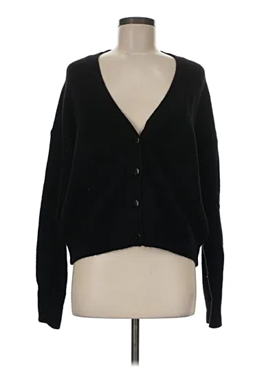 Pre-owned Lululemon Athletica Cardigan Sweater In Black