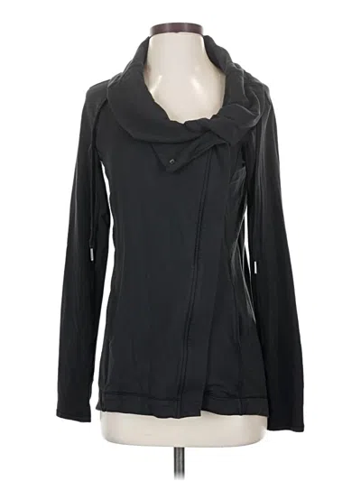 Pre-owned Lululemon Athletica Cardigan Sweater In Black