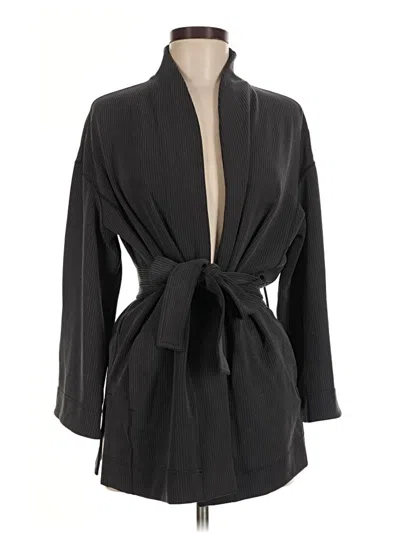 Pre-owned Lululemon Athletica Cardigan Sweater In Black