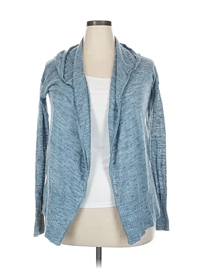 Pre-owned Lululemon Athletica Cardigan Sweater In Blue
