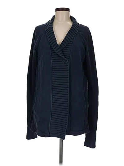Pre-owned Lululemon Athletica Cardigan Sweater In Blue